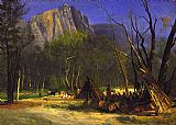 Indians in Council, California by Albert Bierstadt